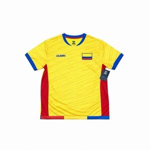 Striker Colombia Soccer Jersey Men's Large Yellow Red Blue NWT 2026 Futbol